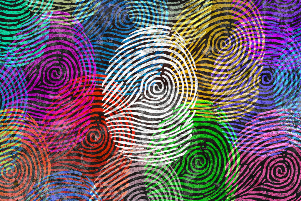 Digital rendering of fingerprints